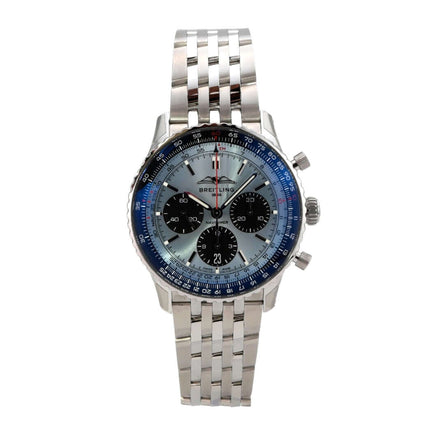 Breitling Navitimer B01 Chronograph 43 AB0138241C1A1 mit eisblauem Zifferblatt und Edelstahlarmband