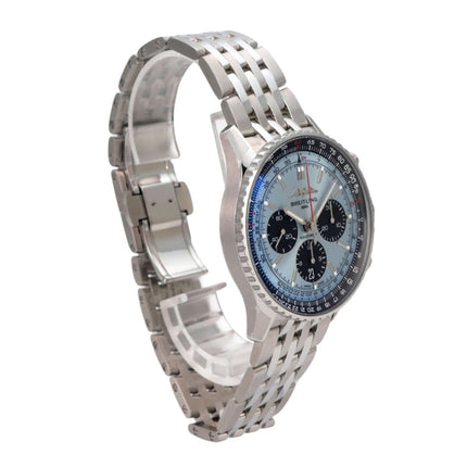 Breitling Navitimer B01 Chronograph 43 AB0138241C1A1, eisblaues Zifferblatt, Edelstahlarmband
