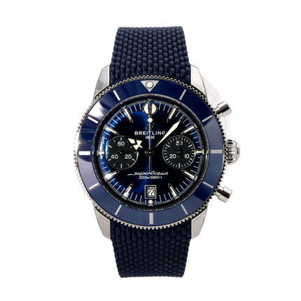 Breitling Superocean Heritage B01 Chronograph 42 AB0156161C1S1 mit blauem Zifferblatt und Kautschukband