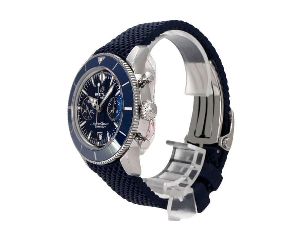 Breitling Superocean Heritage B01 Chronograph 42 AB0156161C1S1 mit blauem Zifferblatt und Kautschukband