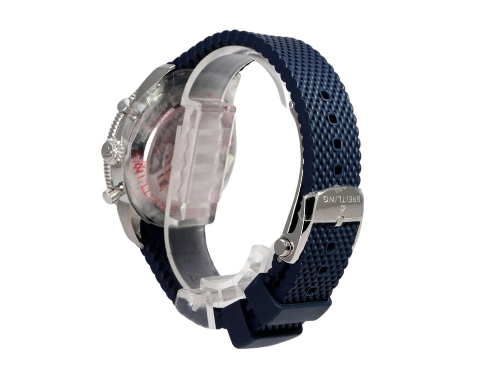 Breitling Superocean Heritage B01 Chronograph 42 AB0156161C1S1 mit blauem Kautschukband und Edelstahlgehäuse