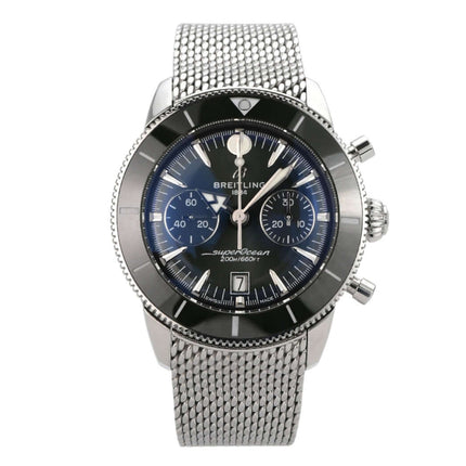 Breitling Superocean Heritage B01 Chronograph 42 AB0156361L1A1 mit blauem Zifferblatt und Edelstahlgehäuse