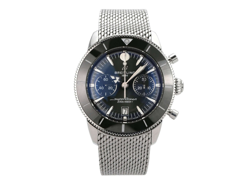 Breitling Superocean Heritage B01 Chronograph 42 AB0156361L1A1 mit blauem Zifferblatt und Edelstahlgehäuse