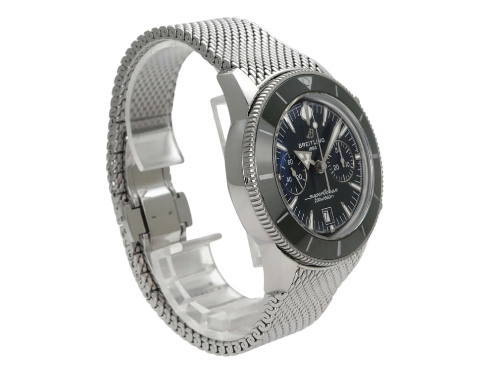 Breitling Superocean Heritage B01 Chronograph 42 AB0156361L1A1 mit Edelstahlgehäuse und blauem Zifferblatt