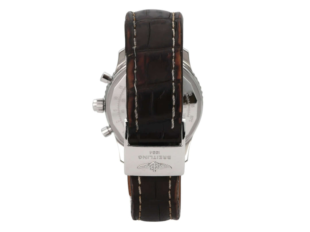 Breitling Navitimer 1 B03 Chronograph Rattrapante 45 AB0310211Q1P1 mit Lederband und Edelstahlgehäuse