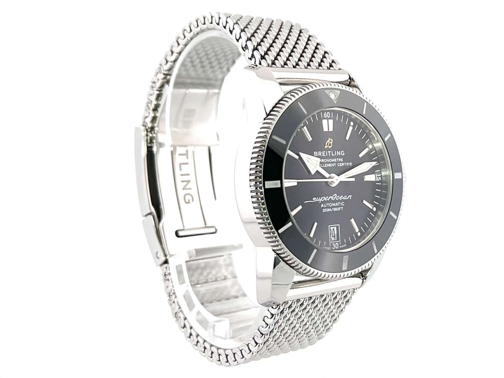 Breitling Superocean Heritage II B20 Automatic 42 AB2010121B1A1 mit schwarzem Zifferblatt und Edelstahlarmband
