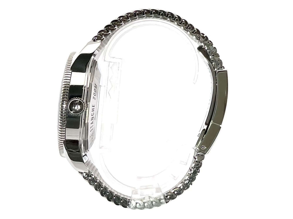 Breitling Superocean Heritage II B20 Edelstahlgehäuse Seitenansicht mit poliertem Ocean Classic Edelstahlband und Faltschließe