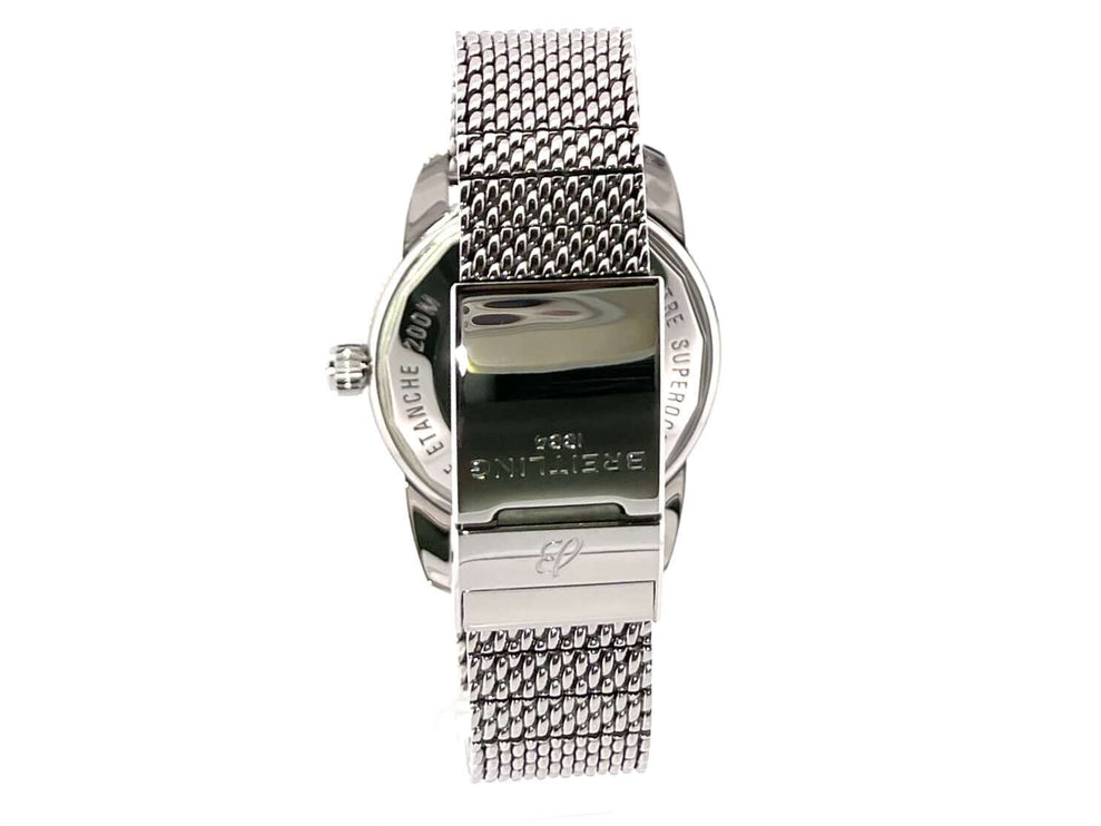 Breitling Superocean Heritage II B20 Automatic 42 Rückseite und Edelstahlarmband mit Faltschließe