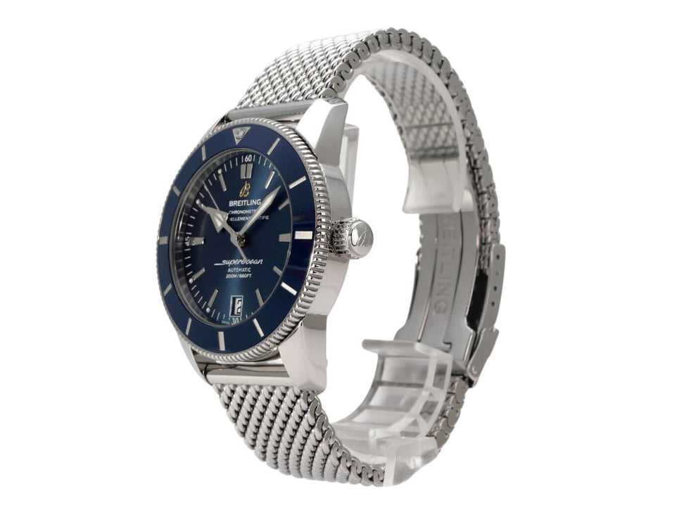 Breitling Superocean Heritage II 42 AB201016.C960.154A Edelstahl-Uhr mit blauem Zifferblatt und Ocean Classic-Edelstahlband.