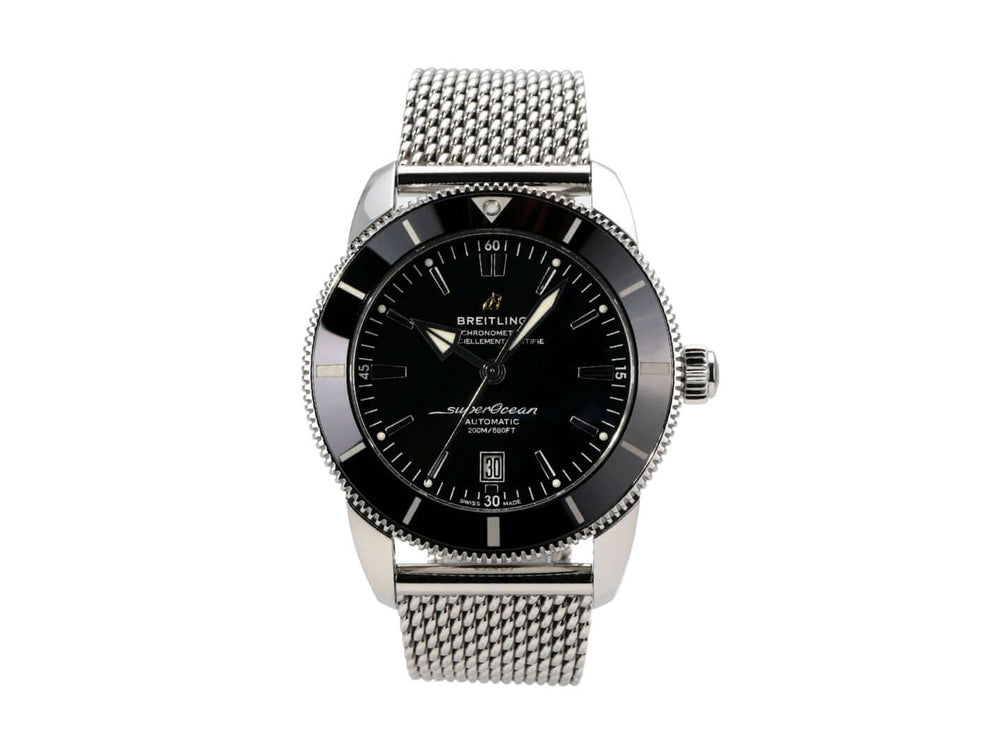 Breitling Superocean Heritage II B20 Automatic 46 AB2020121B1A1 mit poliertem Edelstahlarmband und schwarzem Zifferblatt