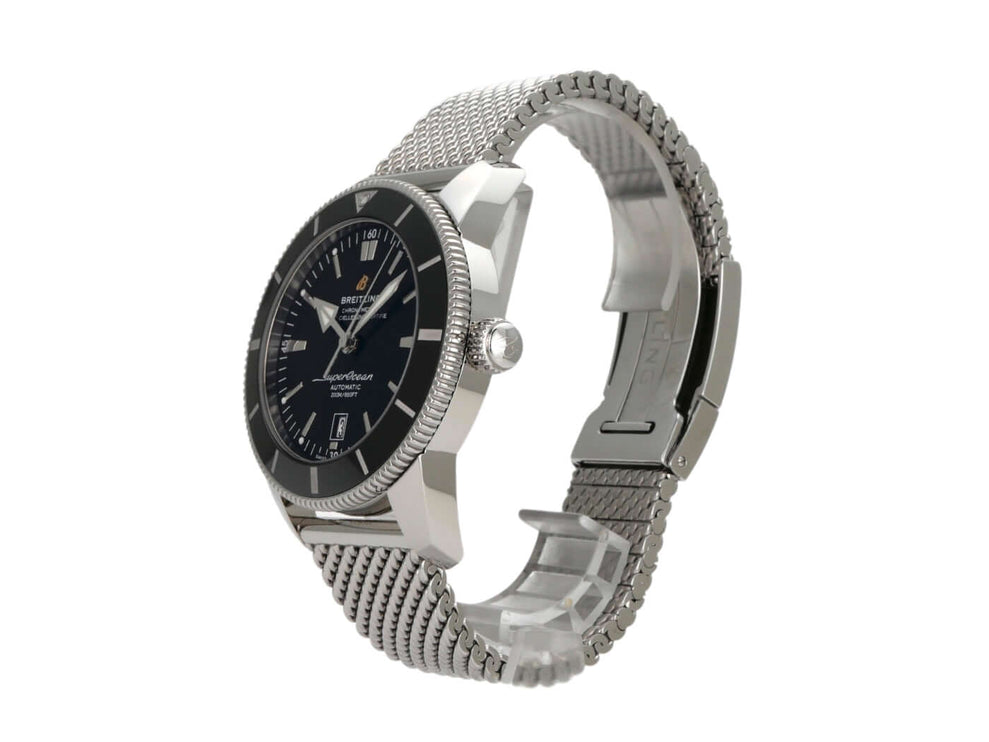 Breitling Superocean Heritage II B20 Automatik 46 mm in Edelstahl mit schwarzem Zifferblatt und Ocean Classic Edelstahlband