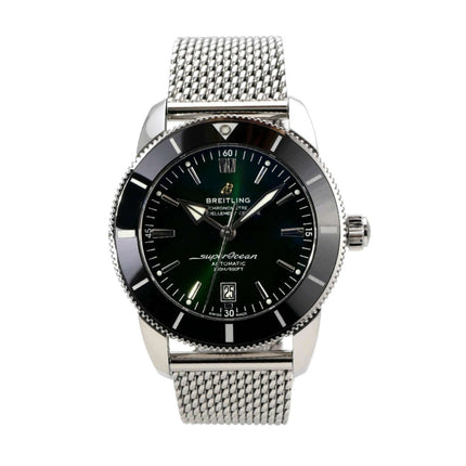 Breitling Superocean Heritage II B20 Automatic 46 AB2020121L1A1 Uhr mit grünem Zifferblatt und Edelstahlband