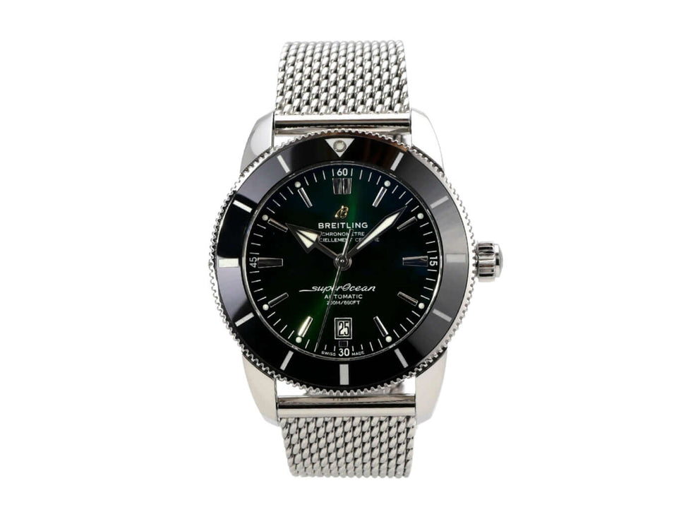 Breitling Superocean Heritage II B20 Automatic 46 AB2020121L1A1 Uhr mit grünem Zifferblatt und Edelstahlband