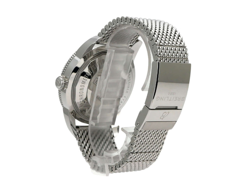 Breitling Superocean Heritage II B20 Automatic 46 AB2020121L1A1, Edelstahlarmband mit Faltschließe, Seitenansicht der Uhr.