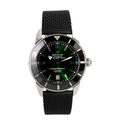 Breitling Superocean Heritage II B20 Automatic 46 AB2020121L1S1 mit schwarzem Kautschukband und grünem Zifferblatt