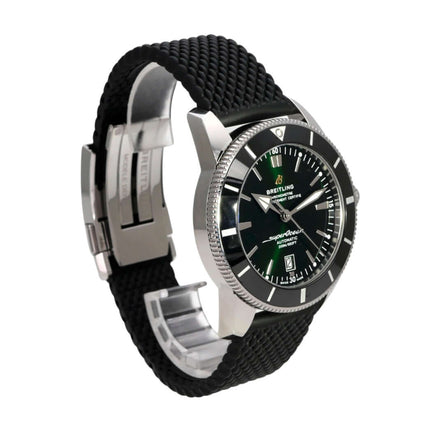 Breitling Superocean Heritage II B20 Automatic 46 AB2020121L1S1 Edelstahl Uhr mit grünem Zifferblatt und schwarzem Kautschukband