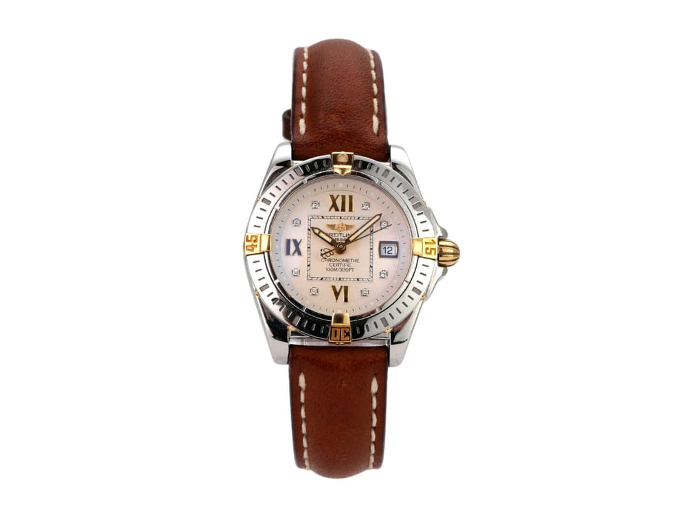 Breitling Cockpit Lady Ref. B71356-041 mit geschliffenem Zifferblatt und Lederarmband