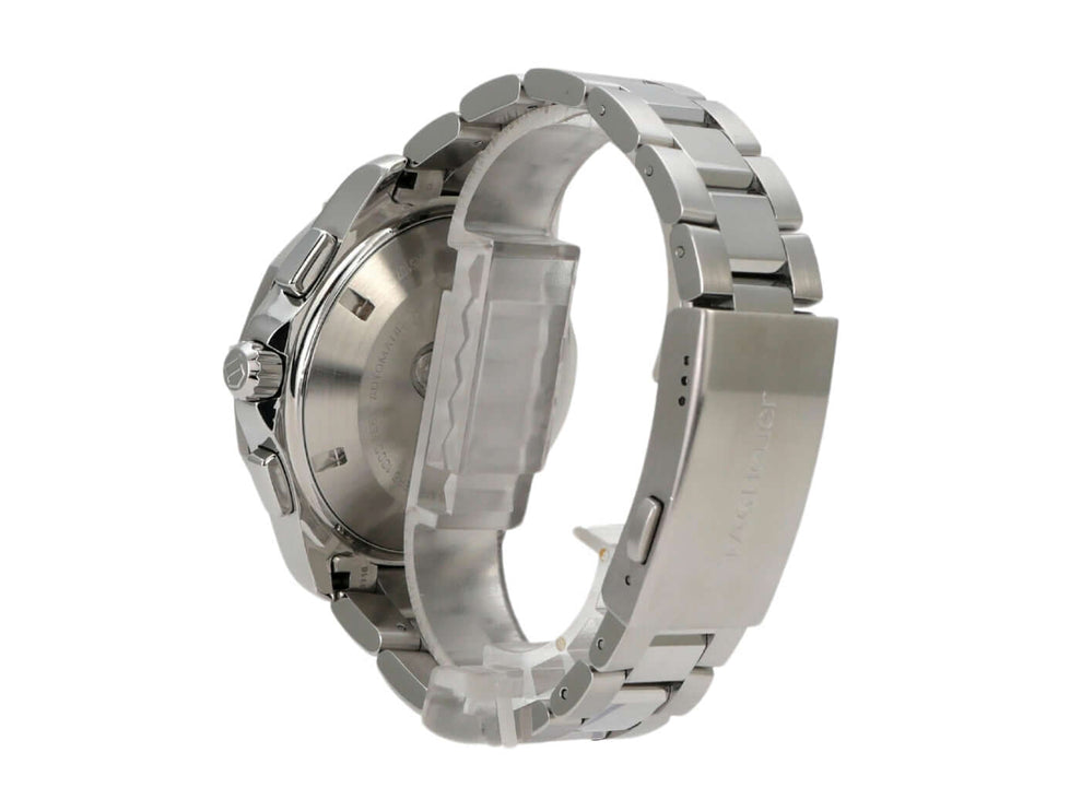 TAG Heuer Aquaracer CAF2010.BA0815, Edelstahlgehäuse und poliertes Edelstahlband, seitliche Ansicht der Uhr.
