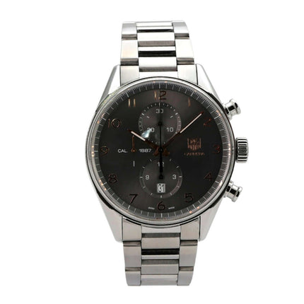 TAG Heuer Carrera Calibre 1887 Chronograph CAR2013.BA0799 mit Edelstahlgehäuse und anthrazitfarbenem Zifferblatt.