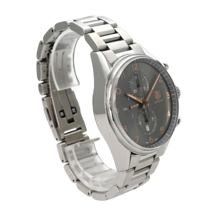 TAG Heuer Carrera Calibre 1887 Chronograph CAR2013.BA0799 mit poliertem Edelstahlgehäuse und anthrazitfarbenem Zifferblatt.