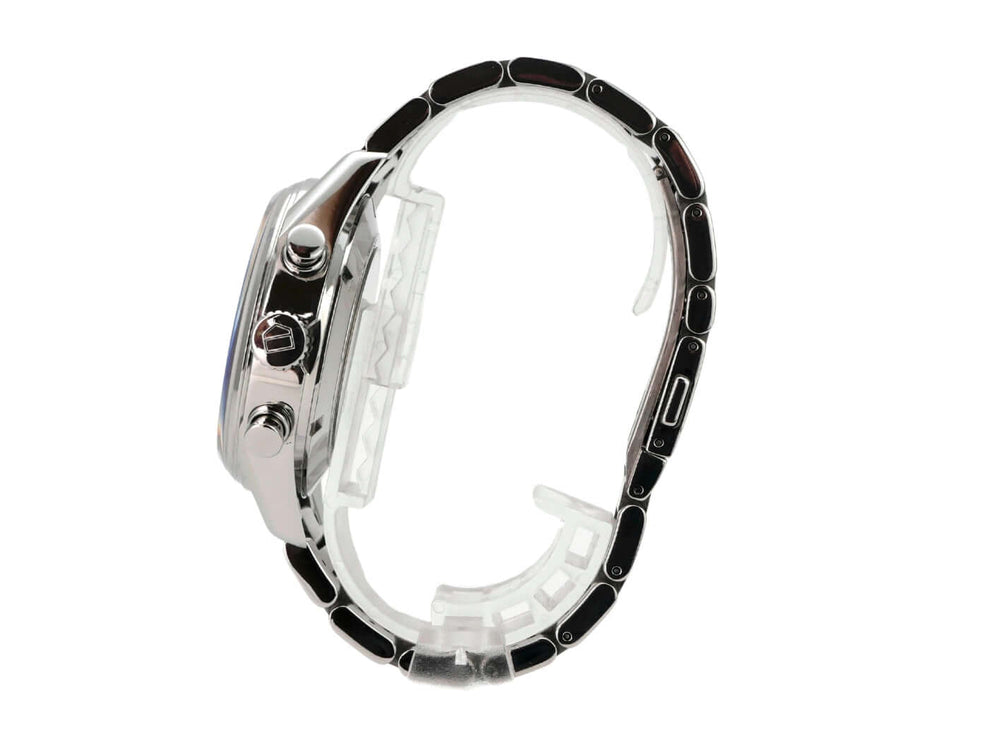 TAG Heuer Carrera Calibre 1887 Chronograph CAR2013.BA0799 seitliche Ansicht mit Edelstahlarmband und poliertem Gehäuse