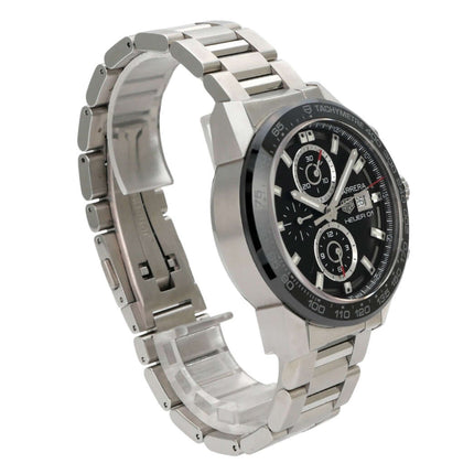 TAG Heuer Carrera Heuer 01 Automatik Chronograph CAR201Z.BA0714 mit Edelstahlgehäuse und schwarzem Zifferblatt