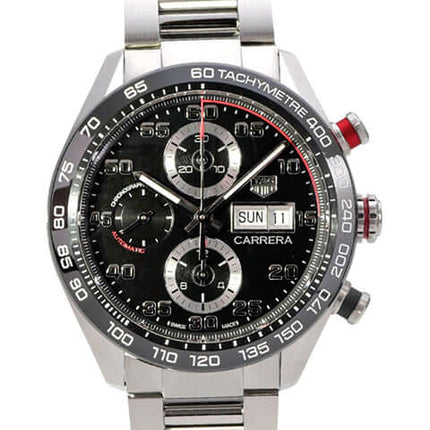 TAG Heuer Carrera Chronograph CBN2A1AA.BA0643 Edelstahlchronograph mit schwarzem Zifferblatt, Keramiklünette und Stahlband