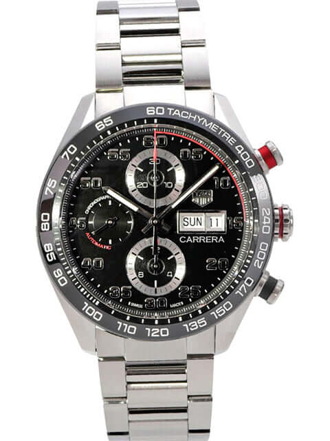 TAG Heuer Carrera Chronograph CBN2A1AA.BA0643 Edelstahlchronograph mit schwarzem Zifferblatt, Keramiklünette und Stahlband