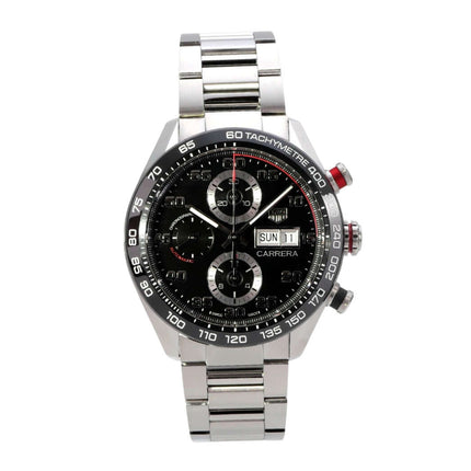 TAG Heuer Carrera Chronograph CBN2A1AA.BA0643, schwarzes Zifferblatt, Edelstahlarmband, Tachymeter, Chronograph