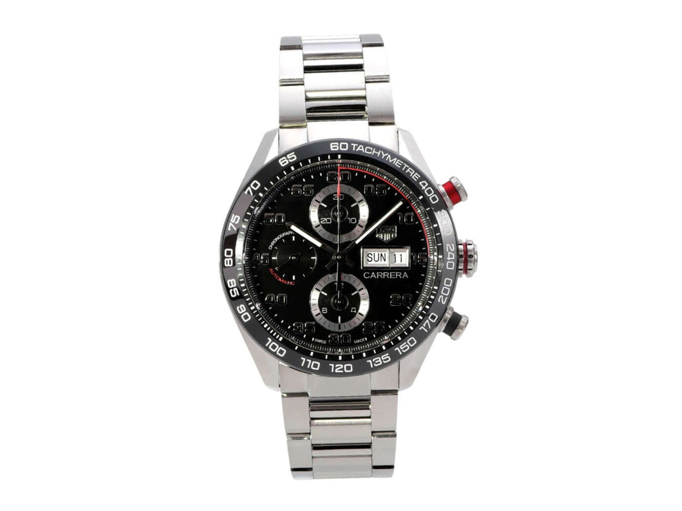 TAG Heuer Carrera Chronograph CBN2A1AA.BA0643, schwarzes Zifferblatt, Edelstahlarmband, Tachymeter, Chronograph