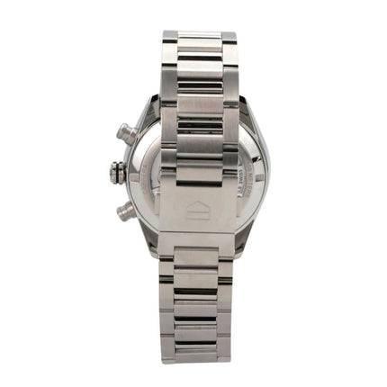 TAG Heuer Carrera Chronograph CBN2A1N.BA0643 Rückansicht des Edelstahlgehäuses und Armbands.