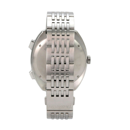 TAG Heuer Autavia Chronograph CY2111 - Rückansicht des Edelstahlgehäuses mit Armband.