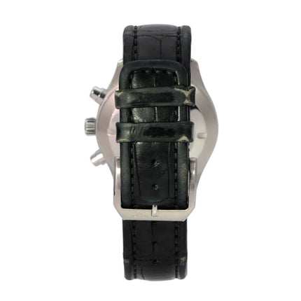 IWC Fliegeruhr Chronograph Automatic IW3706-001 mit schwarzem Lederband und Dornschließe, Uhrenseite, sehr guter Zustand.
