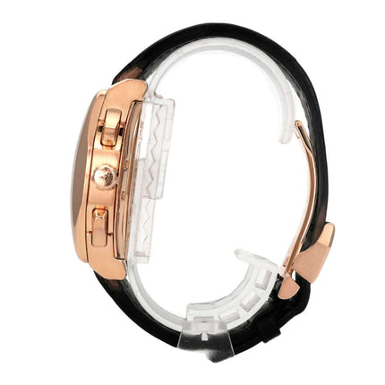 IWC Da Vinci Perpetual Calendar Kurt Klaus IW376205, Roségoldgehäuse, schwarzes Lederarmband, Seitenansicht