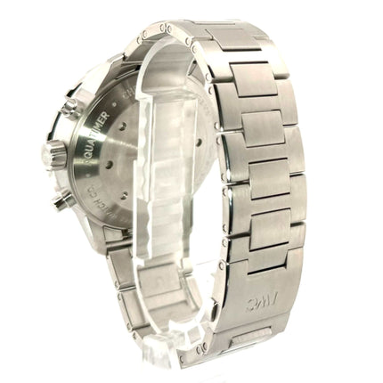 Rückansicht der IWC Aquatimer Chronograph IW376802 mit Edelstahl-Armband und Faltschließe. Hochwertige Verarbeitung, poliert und satiniert