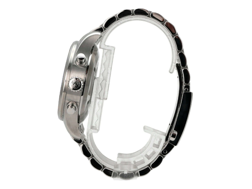 IWC Fliegeruhr Chronograph IW377710, Edelstahlband, seitliche Ansicht, Automatikwerk, schwarz, wasserdicht