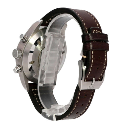 IWC Fliegeruhr Chronograph Edition Antoine de Saint Exupéry IW377713 mit braunem Lederband, Edelstahl