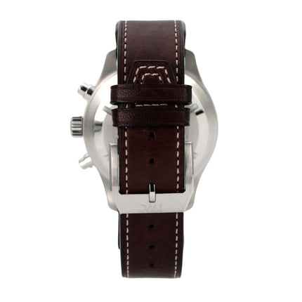 IWC Fliegeruhr Chronograph Edition Le Petit Prince IW377714 Rückansicht braunes Lederband