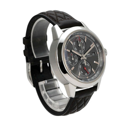 IWC Ingenieur Chronograph IW380702 Edition Rudolf Caracciola - Sicht auf das mechanische Chronographenwerk und die Automatik