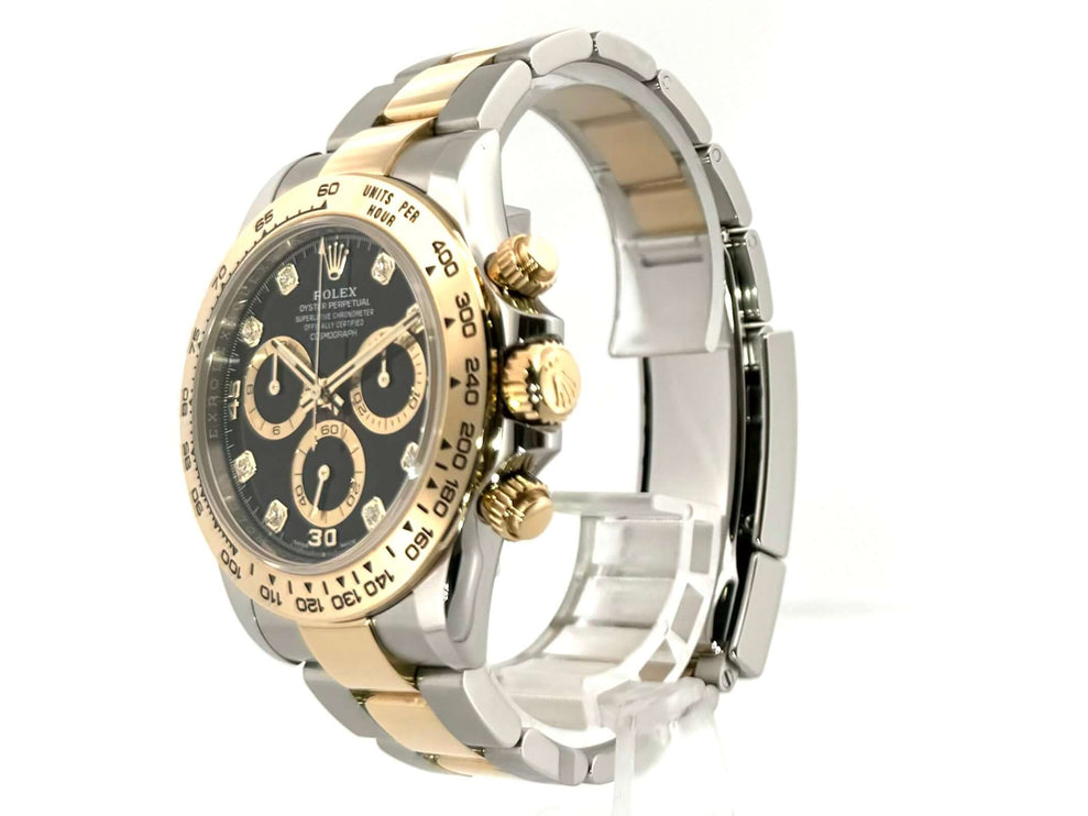 Rolex Daytona Edelstahl Gelbgold 116503 Schwarz DIA, 40 mm Edelstahllgehäuse, 18 kt Gelbgold Lünette, schwarzes Diamantzifferblatt