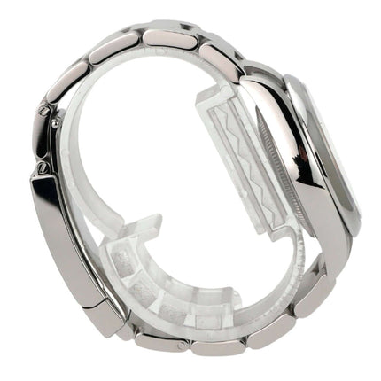 Rolex Oyster Perpetual 34 mm 124200 Beige Armband in Edelstahl, seitliche Ansicht der Uhr