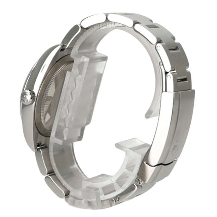 Rolex Oyster Perpetual 34 mm 124200 Lavender Edelstahlarmband und Gehäuse Detailansicht