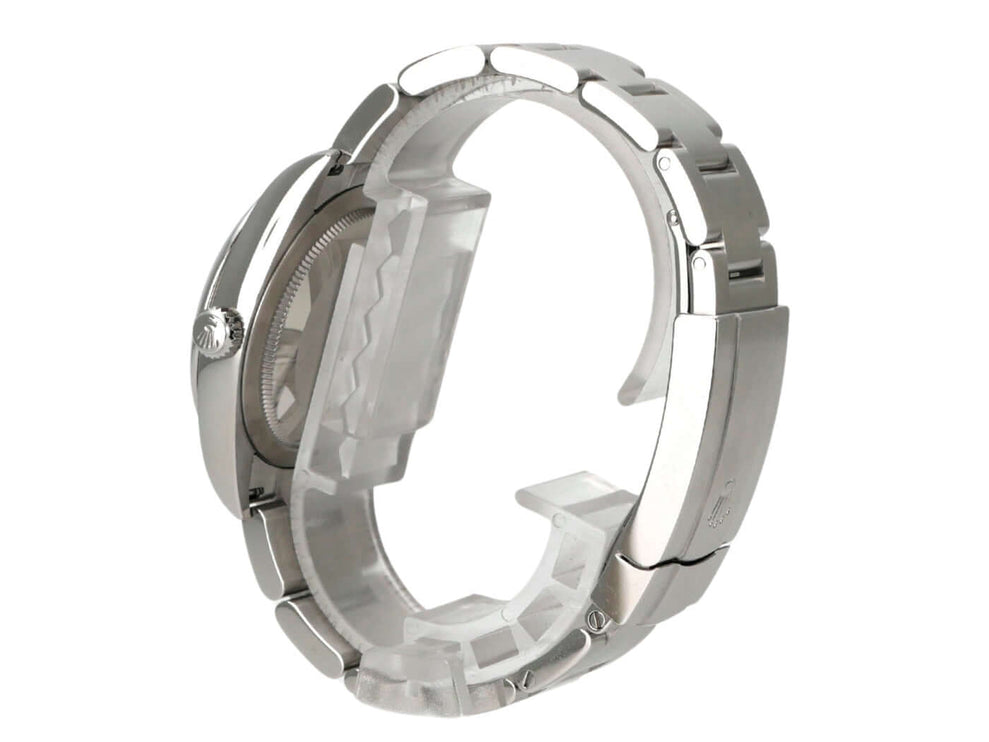 Rolex Oyster Perpetual 34 mm 124200 Lavender Edelstahlarmband und Gehäuse Detailansicht