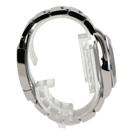 Rolex Oyster Perpetual 34 mm 124200 Lavender Edelstahlband und Gehäuseansicht