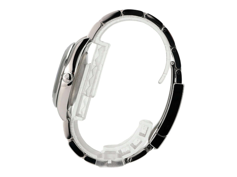 Rolex Oyster Perpetual 34 mm 124200 Med-Blue Uhr aus Edelstahl mit zweifarbigem Armband