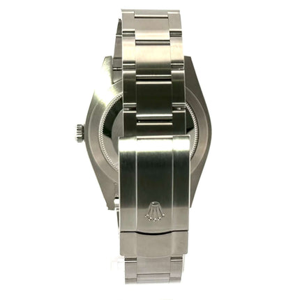 Rückseite Rolex Oyster Perpetual 41 Ref. 124300, poliertes und satiniertes Edelstahlgehäuse, Oyster-Edelstahlband, deutsche Auslieferung 11-2021.