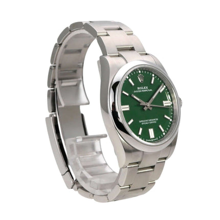 Rolex Oyster Perpetual 36 126000 Grün mit grünem Zifferblatt und Edelstahlarmband