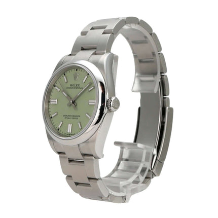 Rolex Oyster Perpetual 36 126000 Pistachio Uhr mit grünem Zifferblatt und Edelstahl-Armband
