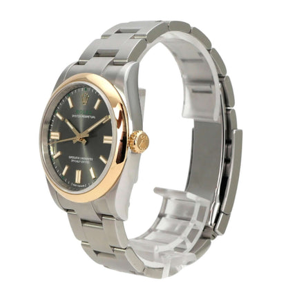 Rolex Oyster Perpetual 36 Ref. 126003 Grau, Edelstahl- und Gelbgold-Uhr mit grauem Zifferblatt
