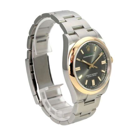 Rolex Oyster Perpetual 36 Ref. 126003 Grau, Edelstahl-Gelbgold Uhr mit grauem Zifferblatt und Oyster-Band